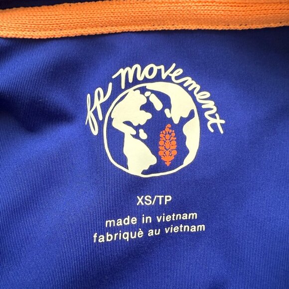 Free People FP Movement Playin for Keeps Track Jacket Women XS Blue Full Zip NWT - Picture 16 of 16